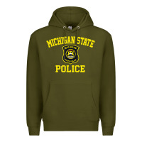 Army Green michigan state police Premium Hoodie - linhVisuals
