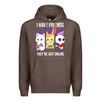 Coffee i have friends they are just online Premium Hoodie - linhVisuals