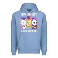 Colony Blue i have friends they are just online Premium Hoodie - linhVisuals