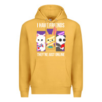 Mustard i have friends they are just online Premium Hoodie - linhVisuals