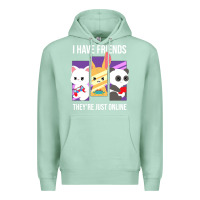Seafoam i have friends they are just online Premium Hoodie - linhVisuals