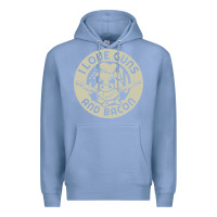 Colony Blue i love guns bacon pork pig funny gun Premium Hoodie - linhVisuals