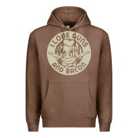 I Love Guns Bacon Pork Pig Funny Gun Premium Hoodie | Teevron