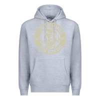 Heather Grey i love guns bacon pork pig funny gun Premium Hoodie - linhVisuals