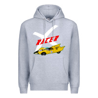 Heather Grey racer x Premium Hoodie - linhVisuals