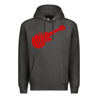 Charcoal Heather red monkees Premium Hoodie - linhVisuals