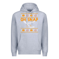 Heather Grey oh snap turkey wishbone funny ugly Premium Hoodie - linhVisuals