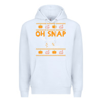White oh snap turkey wishbone funny ugly Premium Hoodie - linhVisuals