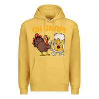 Antique Gold oh snap thanksgiving cute turkey day Premium Hoodie - linhVisuals
