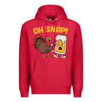 Cardinal oh snap thanksgiving cute turkey day Premium Hoodie - linhVisuals