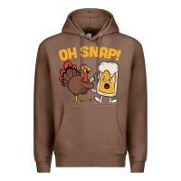 Chestnut oh snap thanksgiving cute turkey day Premium Hoodie - linhVisuals