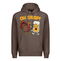 Coffee oh snap thanksgiving cute turkey day Premium Hoodie - linhVisuals