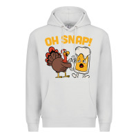 Dove Grey oh snap thanksgiving cute turkey day Premium Hoodie - linhVisuals