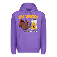 Purple oh snap thanksgiving cute turkey day Premium Hoodie - linhVisuals