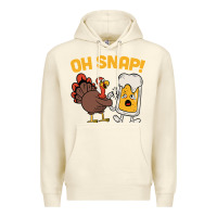 Sandshell oh snap thanksgiving cute turkey day Premium Hoodie - linhVisuals