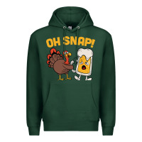 Sports Green oh snap thanksgiving cute turkey day Premium Hoodie - linhVisuals