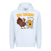 White oh snap thanksgiving cute turkey day Premium Hoodie - linhVisuals
