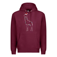 Burgundy santa giraffe christmas color led Premium Hoodie - linhVisuals
