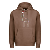 Chestnut santa giraffe christmas color led Premium Hoodie - linhVisuals
