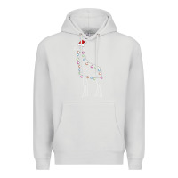 Dove Grey santa giraffe christmas color led Premium Hoodie - linhVisuals