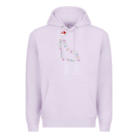 Lilac santa giraffe christmas color led Premium Hoodie - linhVisuals
