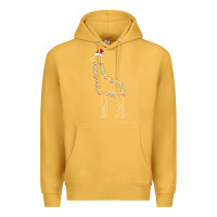 Mustard santa giraffe christmas color led Premium Hoodie - linhVisuals