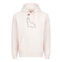 Pale Pink santa giraffe christmas color led Premium Hoodie - linhVisuals