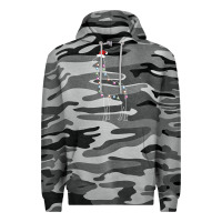 Slate Camo santa giraffe christmas color led Premium Hoodie - linhVisuals