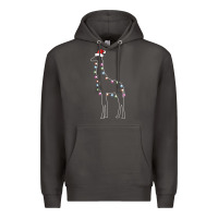 Smoke santa giraffe christmas color led Premium Hoodie - linhVisuals