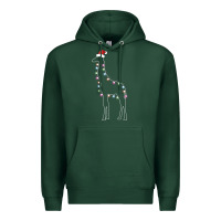 Sports Green santa giraffe christmas color led Premium Hoodie - linhVisuals
