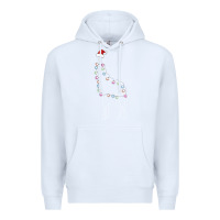 White santa giraffe christmas color led Premium Hoodie - linhVisuals