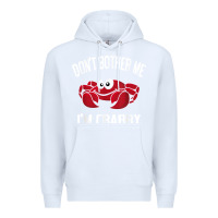 White don't bother me i'm crabby Premium Hoodie - linhVisuals