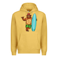 Antique Gold surfing premium Premium Hoodie - linhVisuals