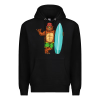 Black surfing premium Premium Hoodie - linhVisuals