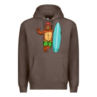 Coffee surfing premium Premium Hoodie - linhVisuals