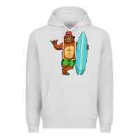 Dove Grey surfing premium Premium Hoodie - linhVisuals