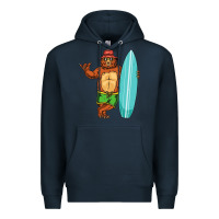 Navy surfing premium Premium Hoodie - linhVisuals