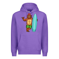 Purple surfing premium Premium Hoodie - linhVisuals