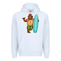 White surfing premium Premium Hoodie - linhVisuals