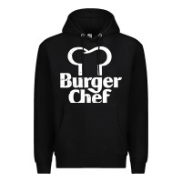 Black vintage burger chef classic Premium Hoodie - linhVisuals