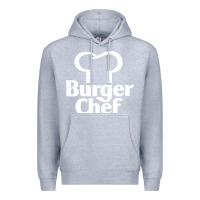 Heather Grey vintage burger chef classic Premium Hoodie - linhVisuals