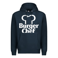 Navy vintage burger chef classic Premium Hoodie - linhVisuals