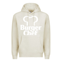 Oatmeal Heather vintage burger chef classic Premium Hoodie - linhVisuals