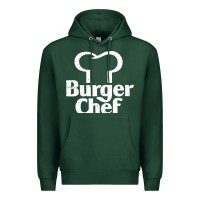 Sports Green vintage burger chef classic Premium Hoodie - linhVisuals