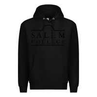 Black Salem College Premium Hoodie - linhVisuals