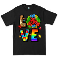 Black autism love Premium Tee - LillyAllenDesigns