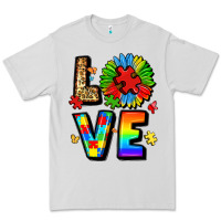 Dove Grey autism love Premium Tee - LillyAllenDesigns