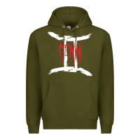 Army Green zodiac series gemini classic Premium Hoodie - linhVisuals