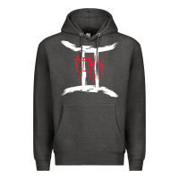 Charcoal Heather zodiac series gemini classic Premium Hoodie - linhVisuals