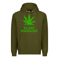 Army Green plant manager weed pot cannabis flippin sweet gear transparent copy Premium Hoodie - linhVisuals